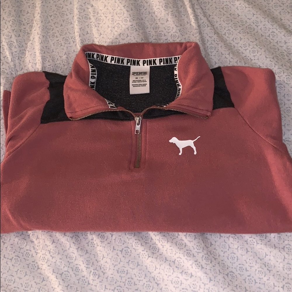 Pink Collared Sweatshirt